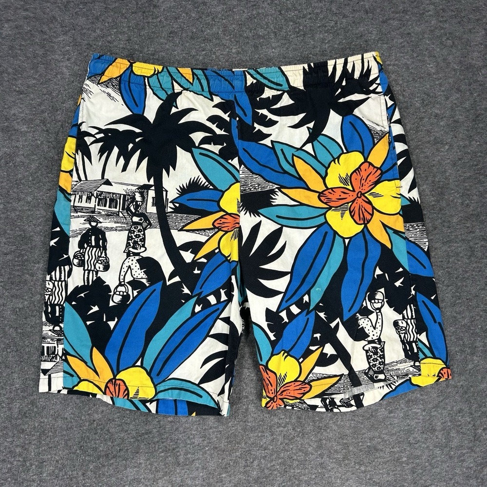 Vintage 80s Surf Line Hawaii Original JAMS Shorts Mens M Floral Island Board USA